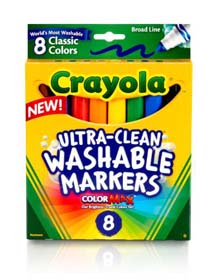 CRAYOLA ULTRA-CLEAN COLORMAX MARKERS