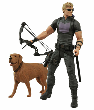 Hawkeye with Lucky outside box