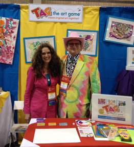 Mollie Thonneson, the creator of Tag the Art Game, at ASTRA Marketplace & Academy with Alan Walker, aka The Art Cowboy