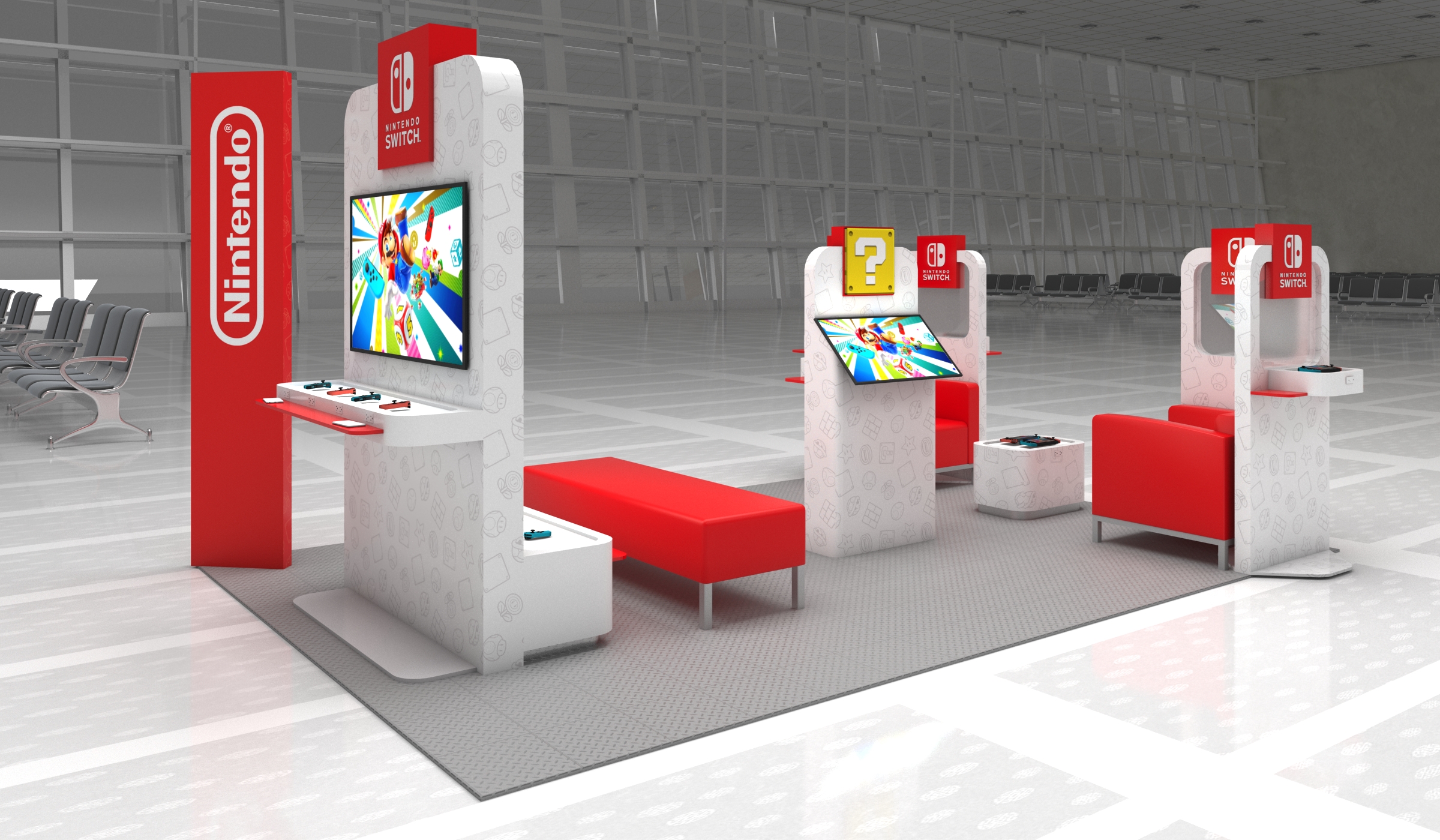 Nintendo Lounge Airport Pop-up Spec