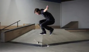 Image of a skateboarder from Braille Skateboarding
