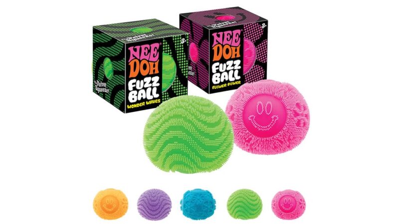 NeeDoh Super Fuzzball Squishy Fidget Toy Green main image 0
