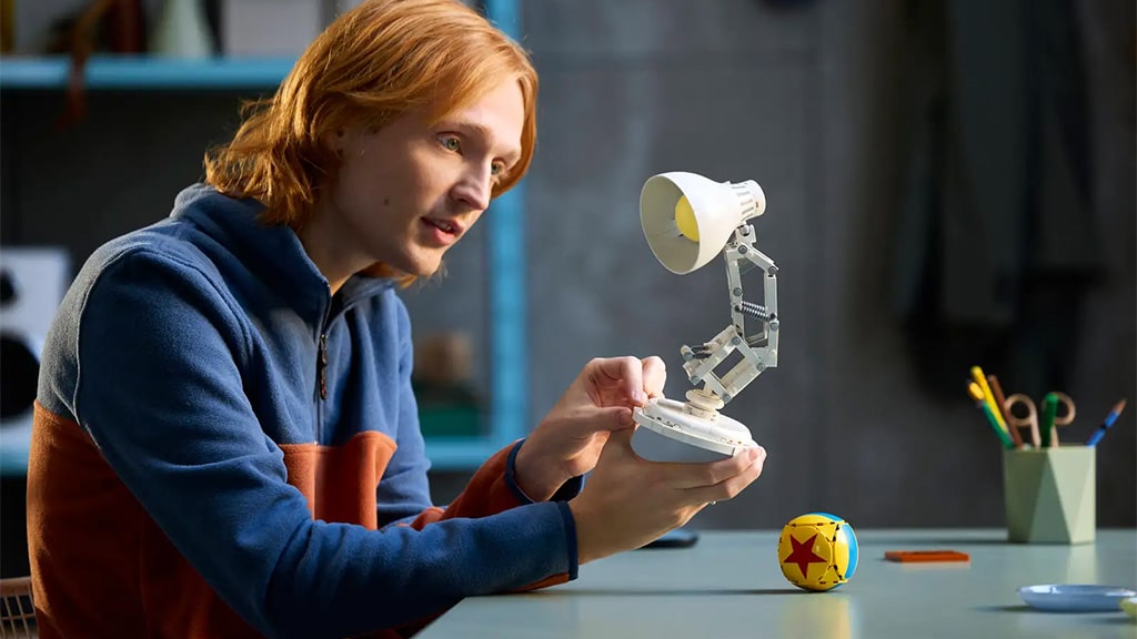 The LEGO Ideas Luxo Jr. Display Model Pays Tribute to Pixar Movies