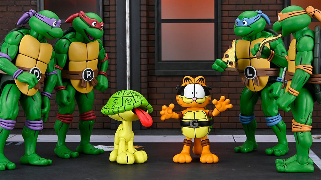 【NECA】新品 正規品 TMNT タートルズ ガーフェロ＆オーディ フィギュア NECA Opens Preorders for TMNT X Garfield Action Figures - The Toy Book