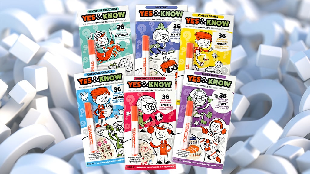 Tree Town Toys Relaunches ‘Yes & Know Invisible Ink Trivia Game Books’
