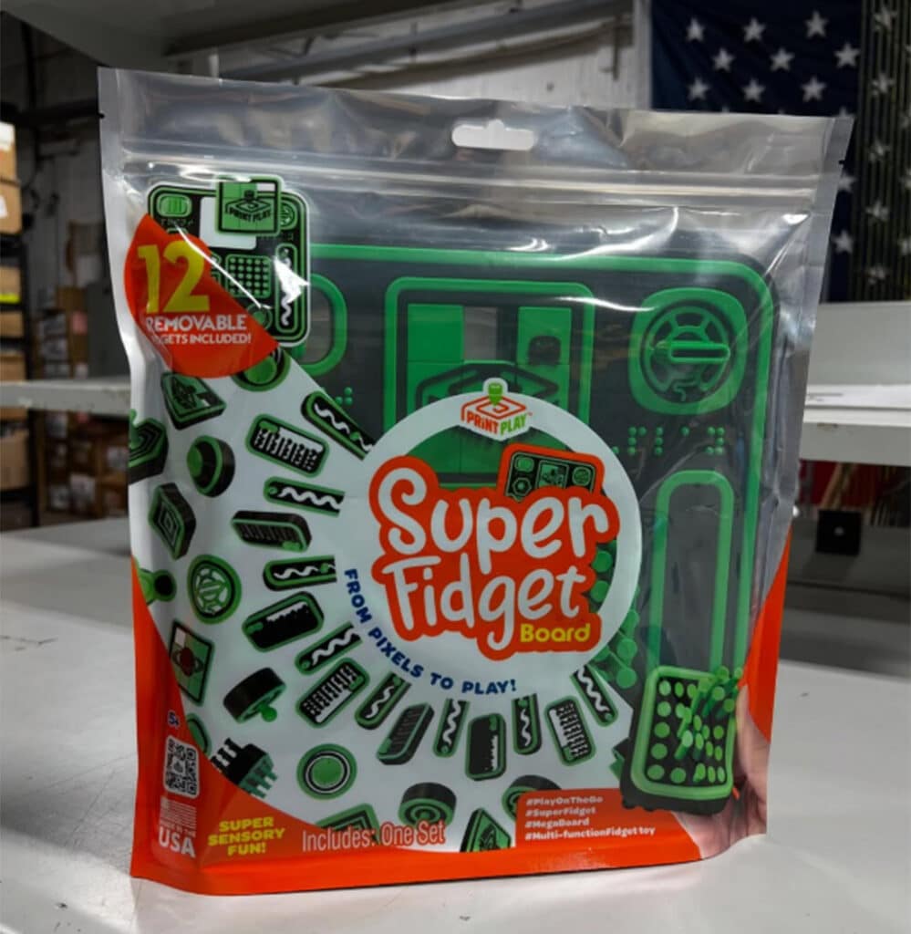 Born to Play's Print to Play Super Fidget Board launches this spring. | Source: Born to Play