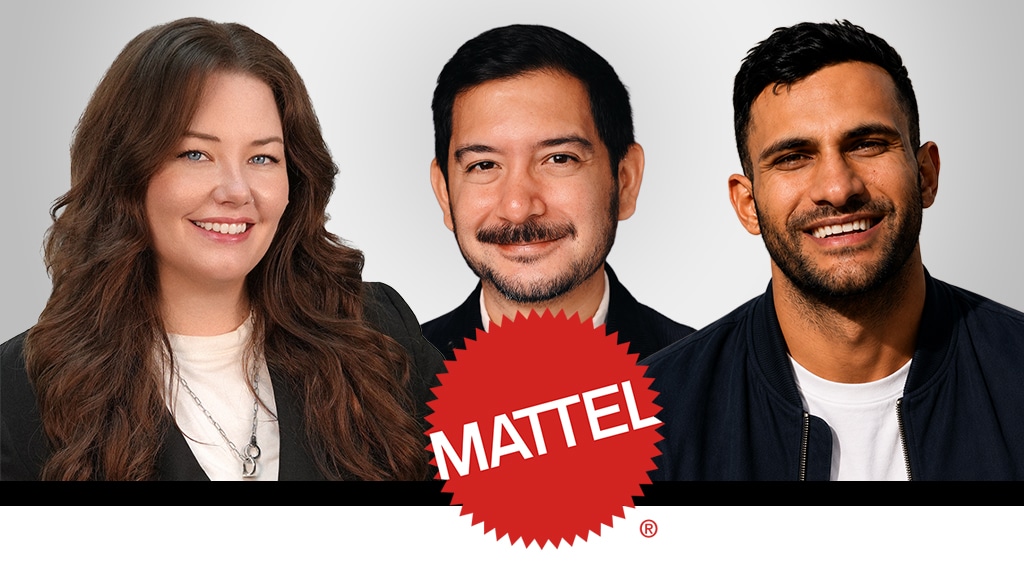 From left: Samantha Juneman, Gerardo Leon, and Rahul Lakhwani | Source: Mattel