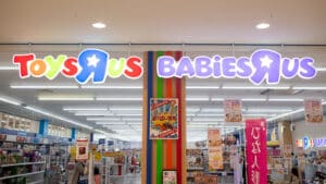Toys“R”Us and Babies“R”Us Stores Side by Side at AEON Mall, Fukutsu, Japan | Source: pimpampix - stock.adobe.com